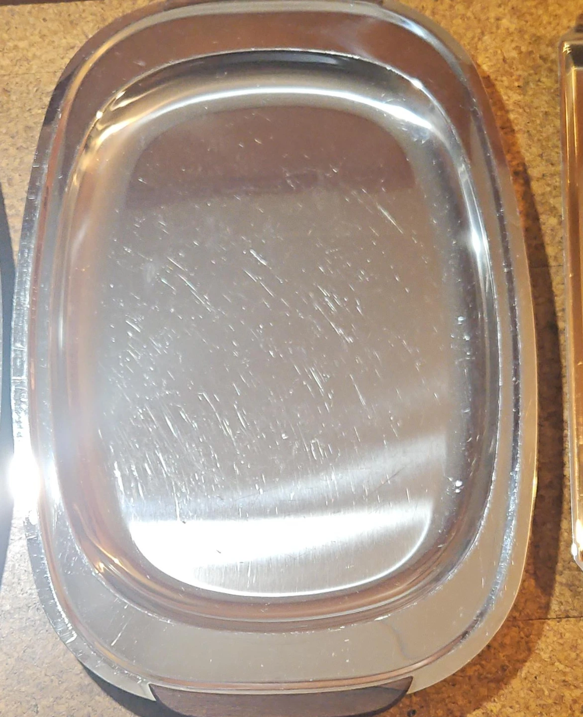 Serving Trays with Wooden Handles