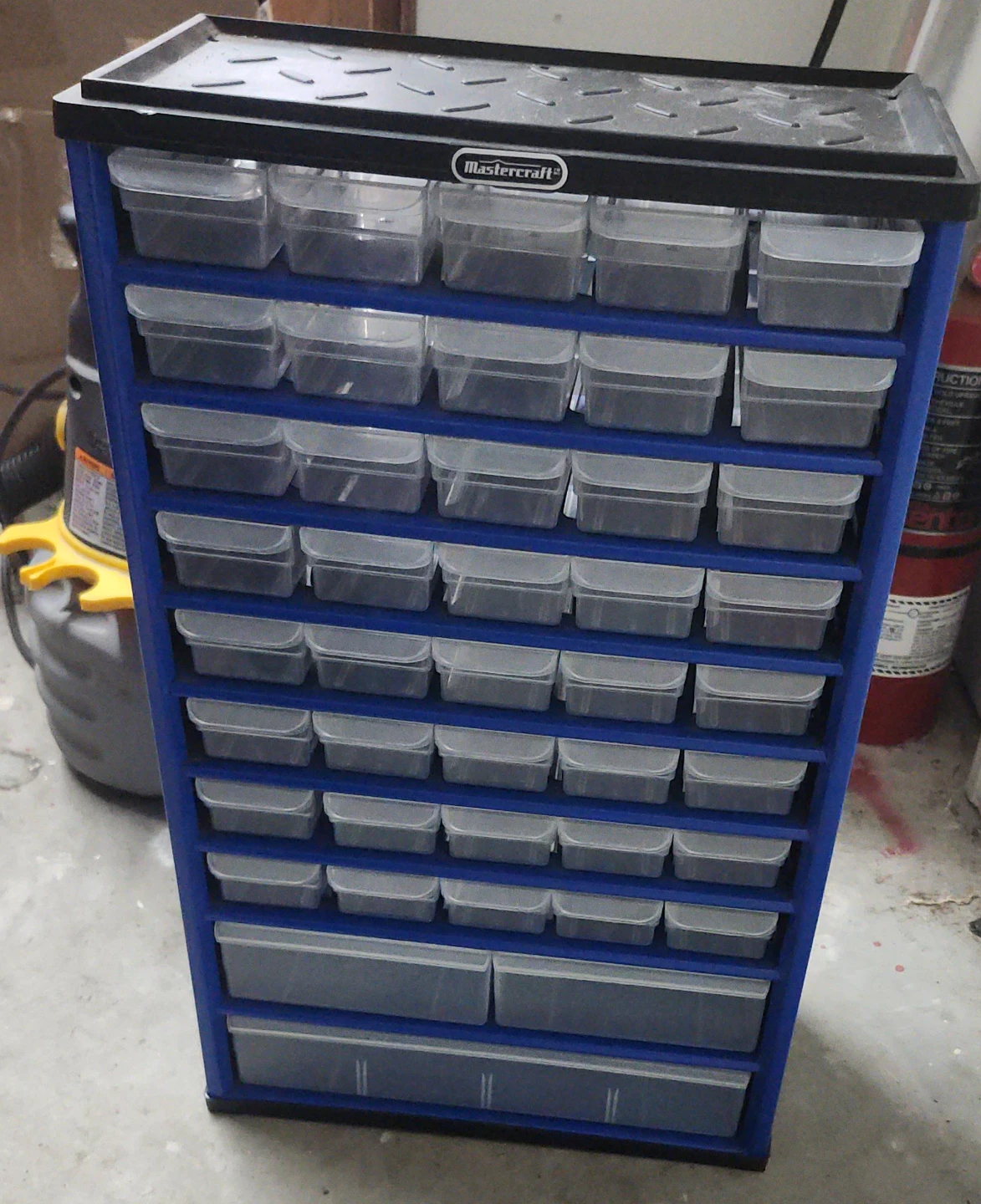 Mastercraft Blue 43 Drawer Parts Organizer