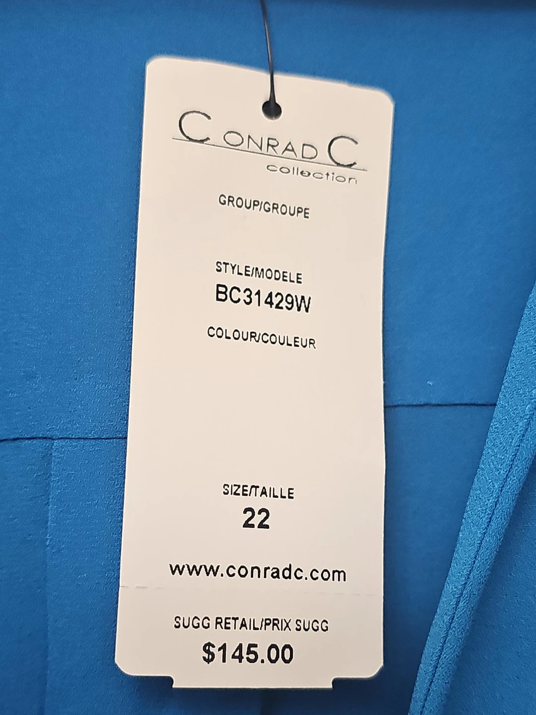 Conrad C Collection Blue Blouse Size 22