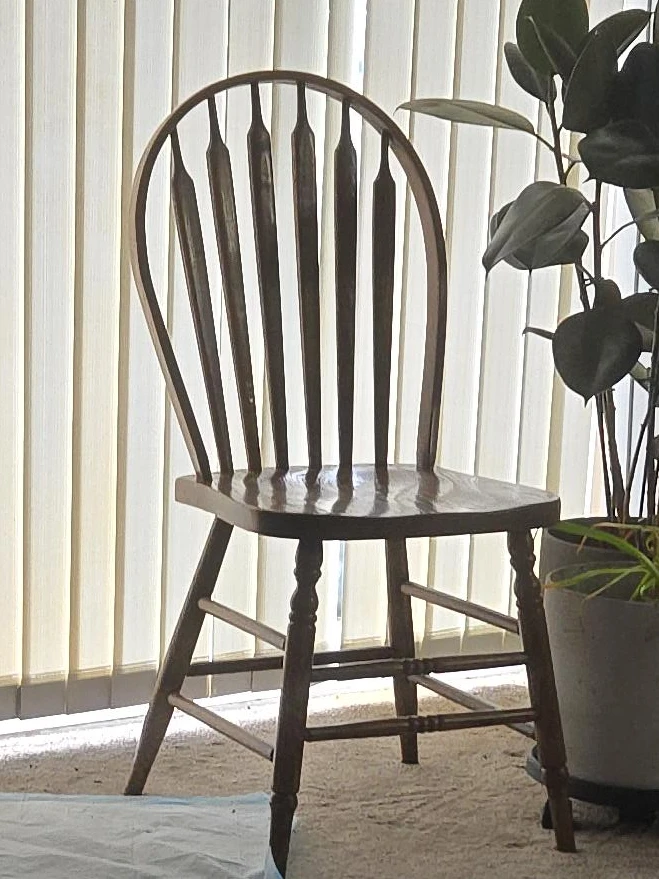 Wooden spindle back chair