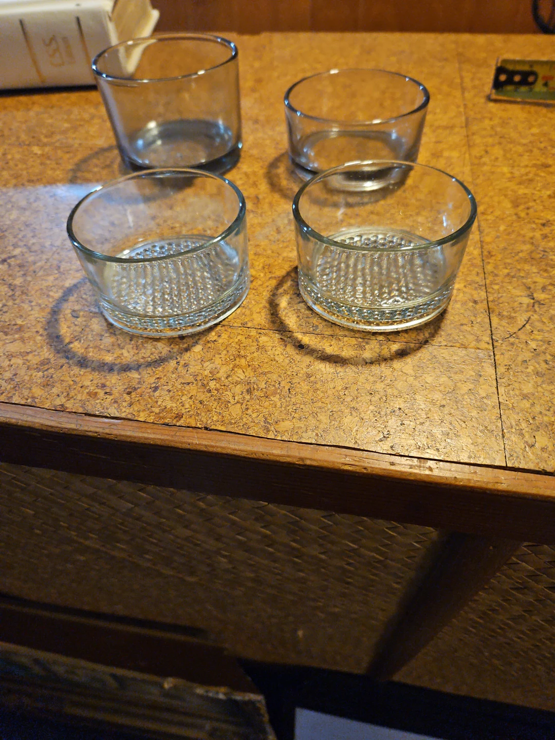Set of 4 Glass Votive Holders