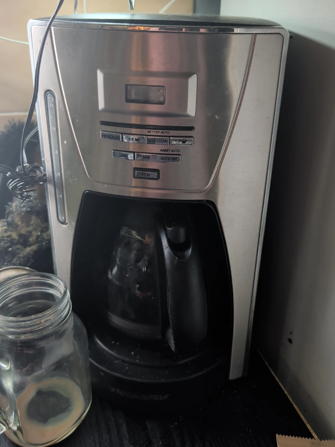 Stainless Steel Coffee Maker with Programmable Timer