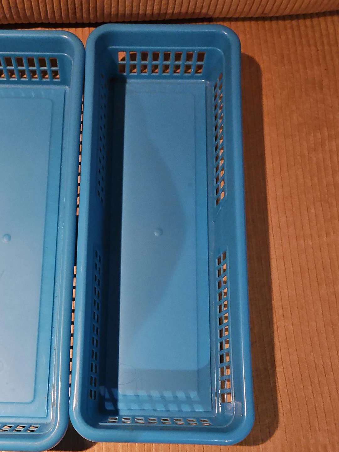 Blue Plastic Storage Baskets (Set of 2)