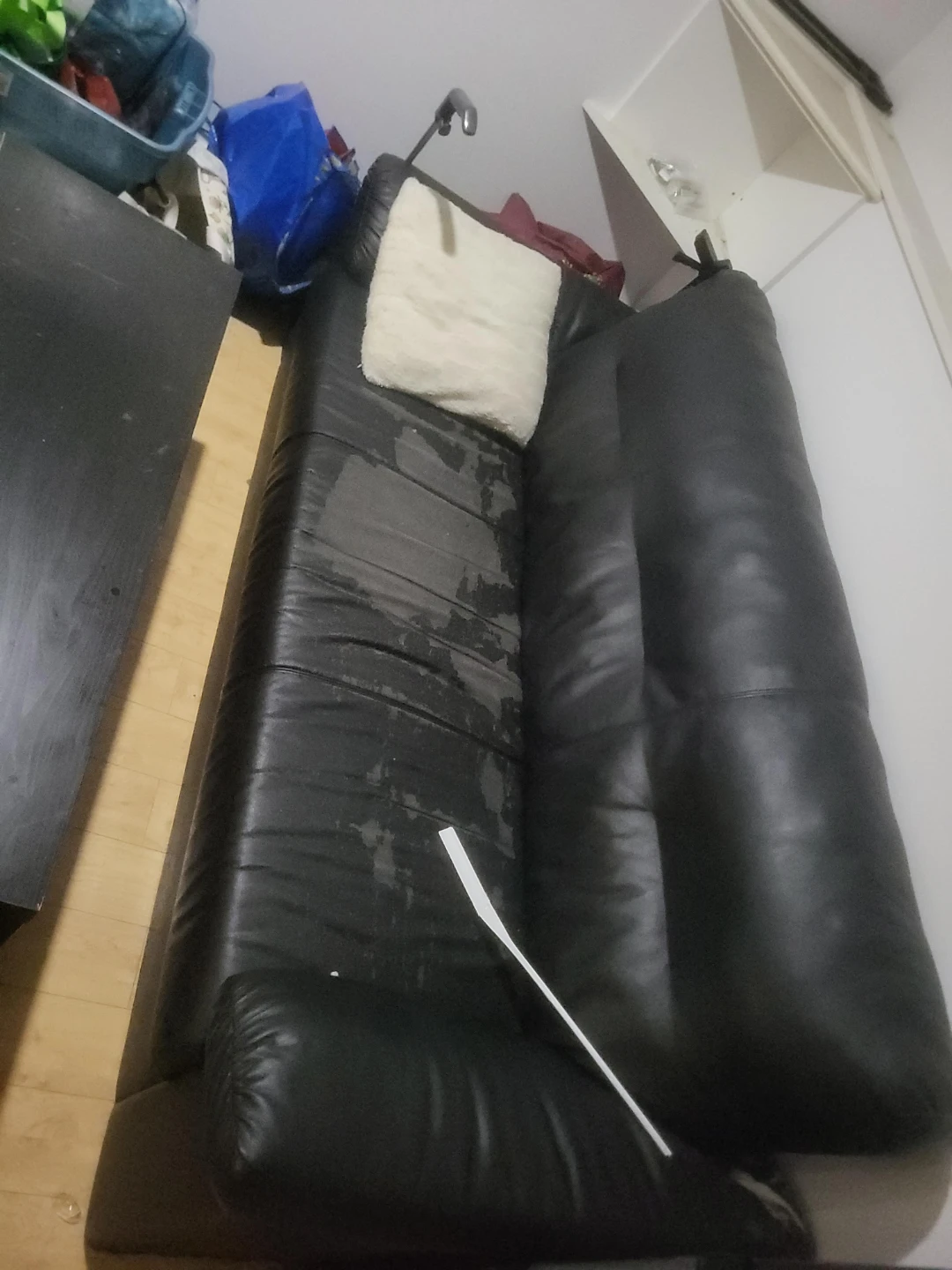 Black Leather Sofa