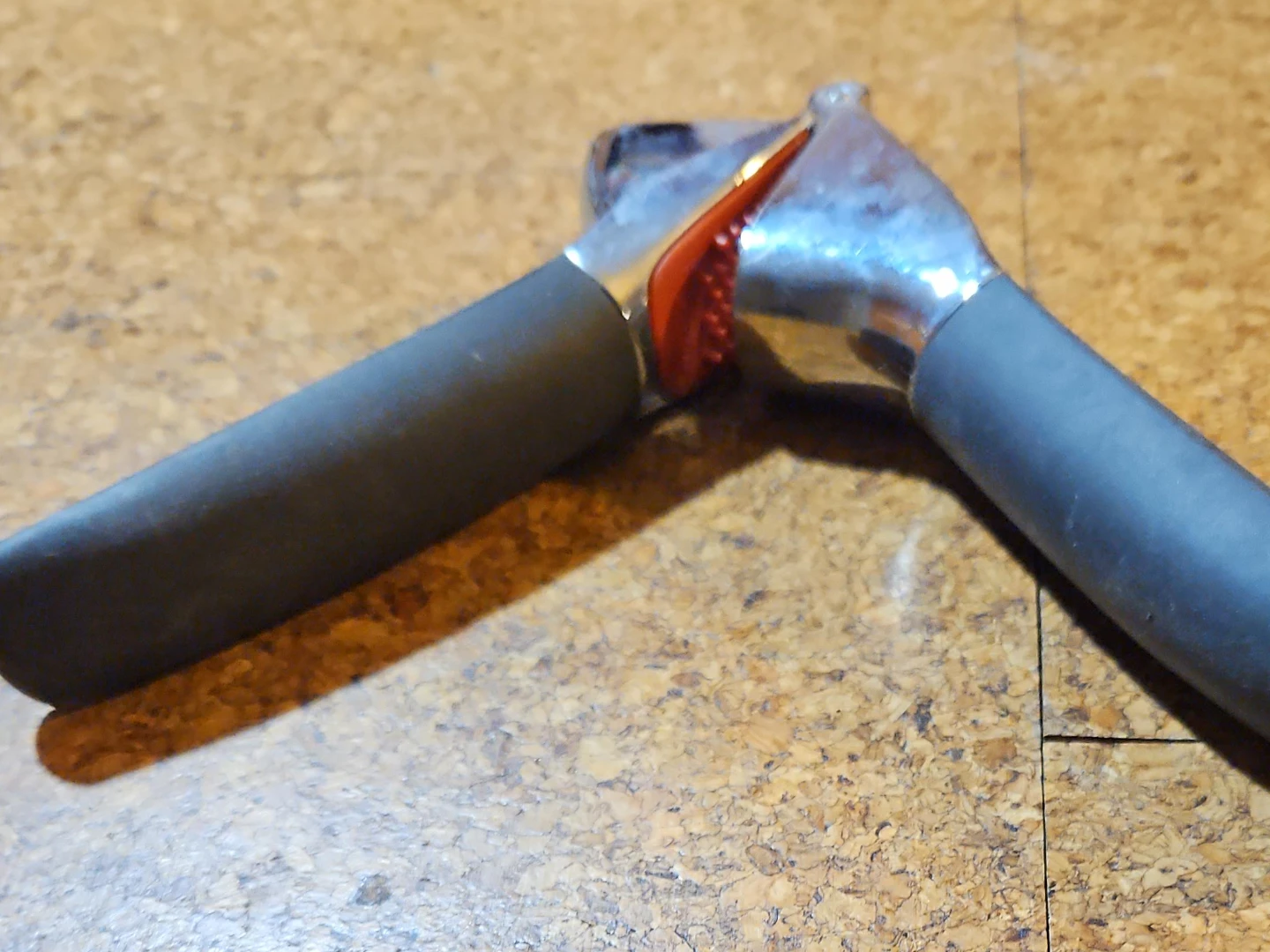 Garlic Press with Black Handles