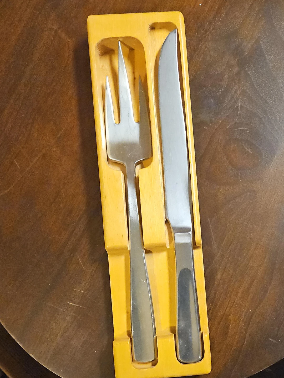 Gense Stainless Steel Carving Fork and Knife Set Made in Sweden