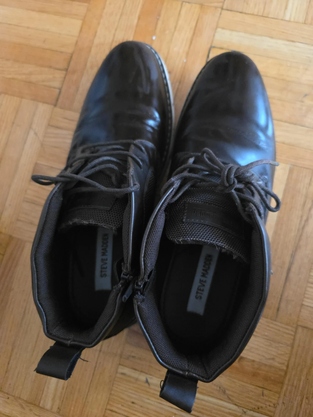 Steve Madden Men's Brown Leather Boots Size 10