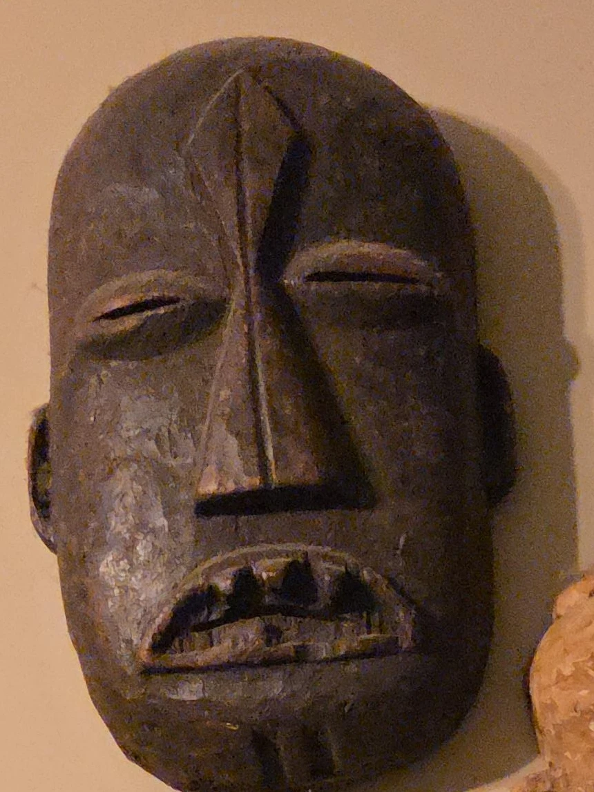 Hand-Carved Wooden Wall Mask