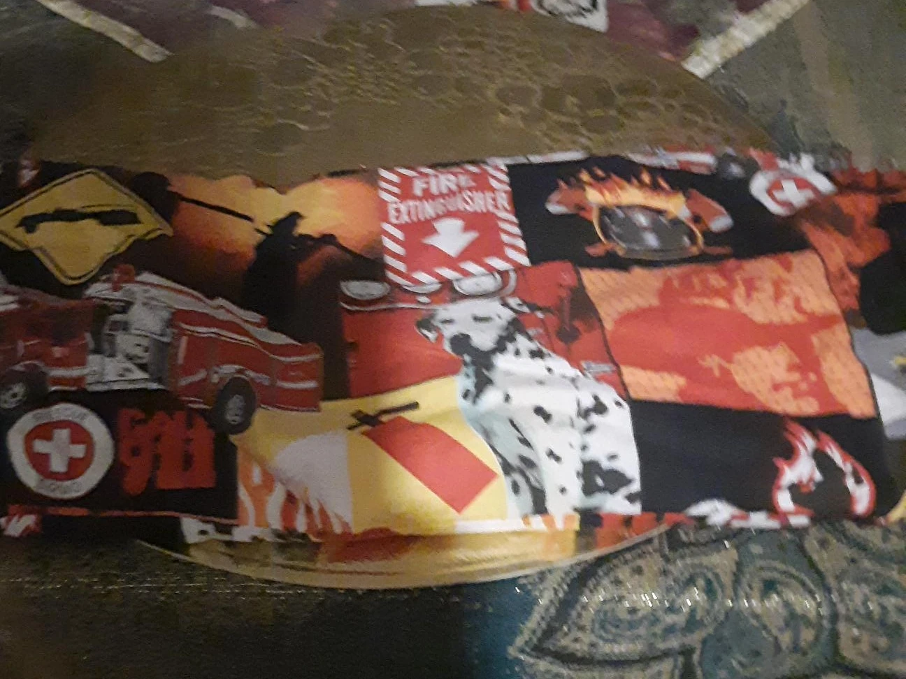 Firefighter and Dalmatian Print Fabric