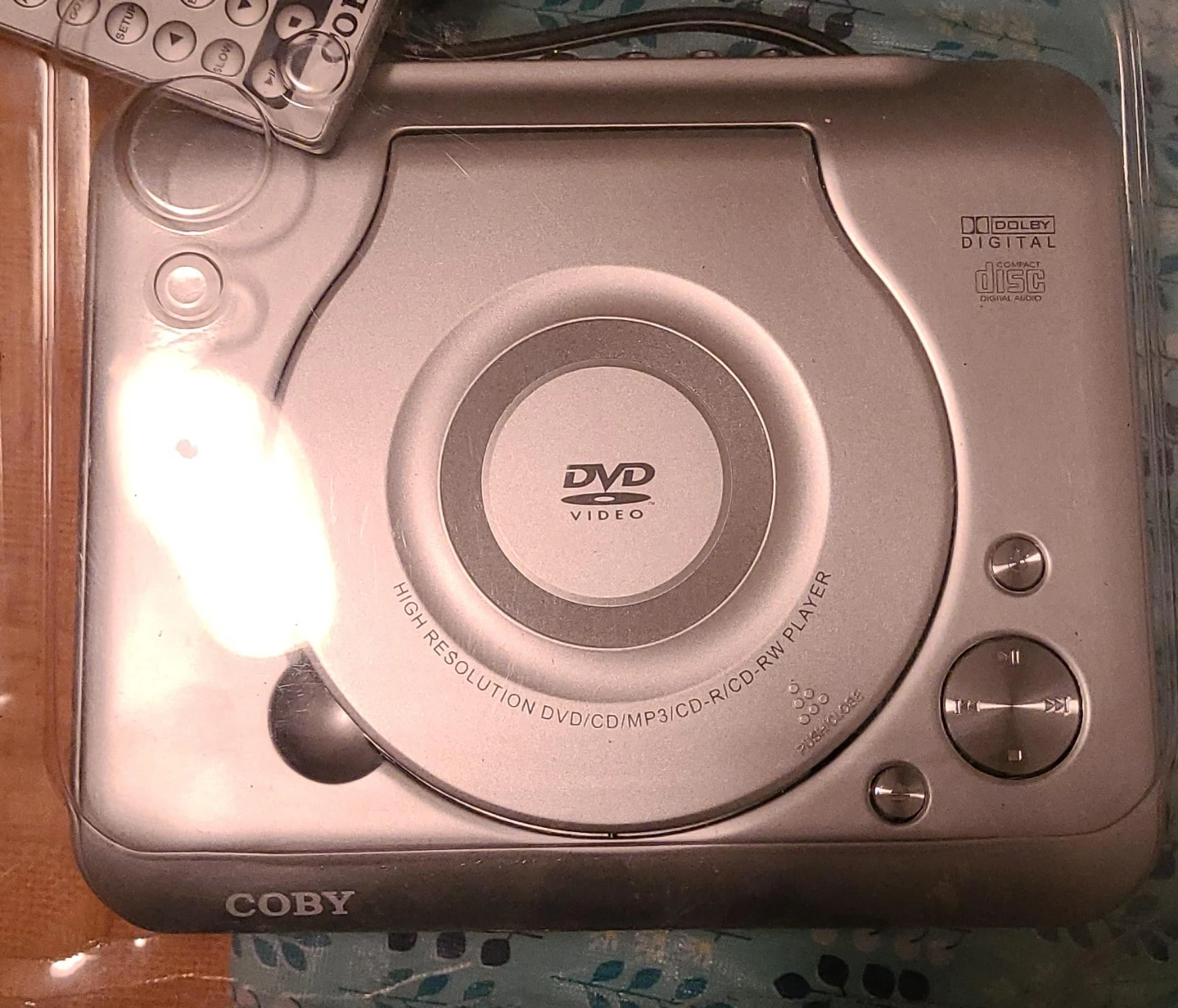 Coby Silver Portable DVD CD MP3 Player