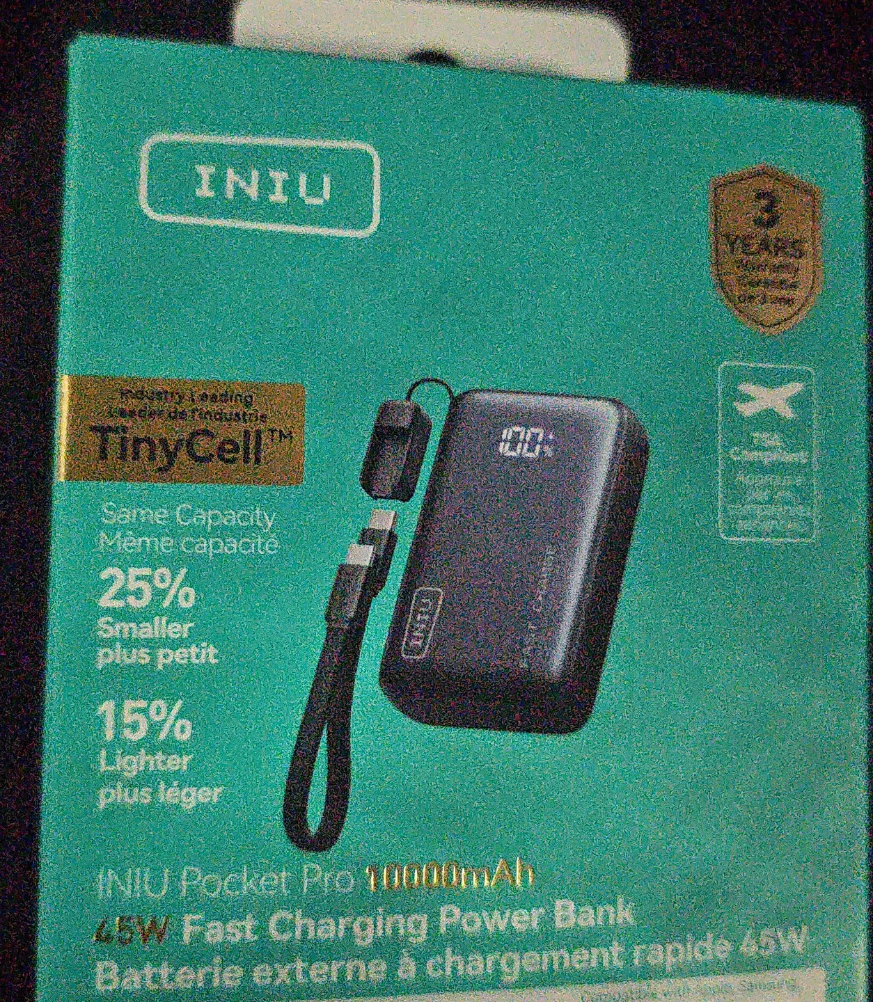 INIU Pocket Pro 10000mAh 45W Fast Charging Power Bank