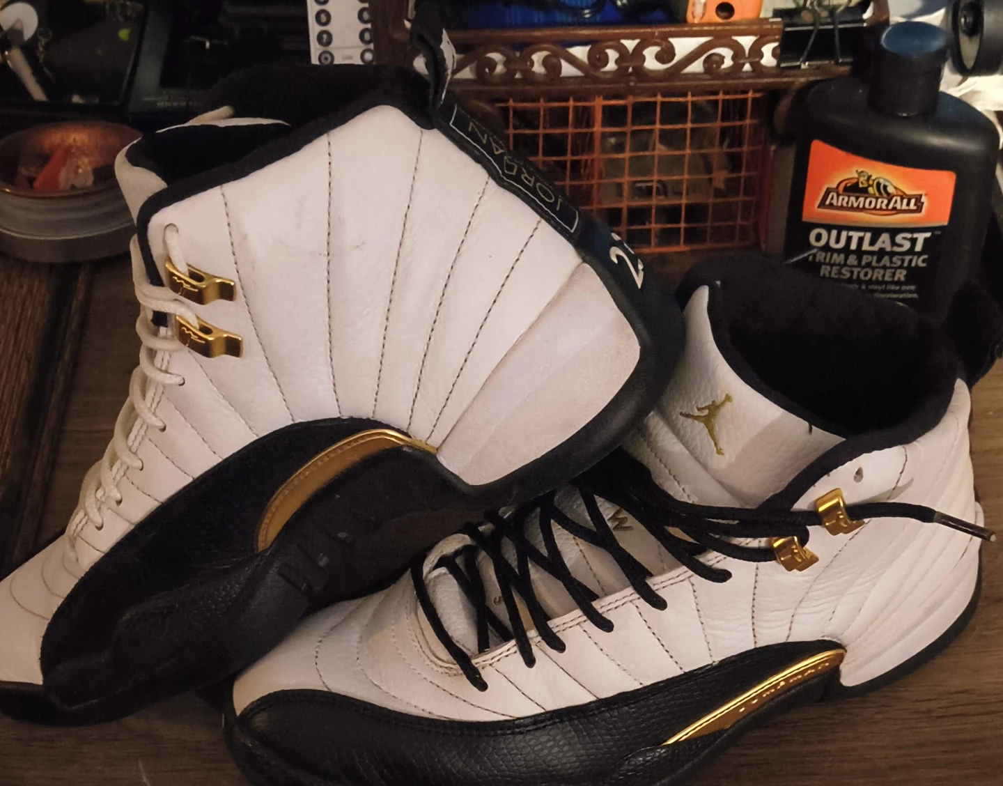Jordan 12 "Taxi" White/Black/Gold