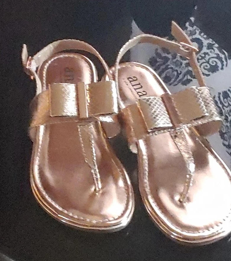Ana Collection Rose Gold Bow Sandals