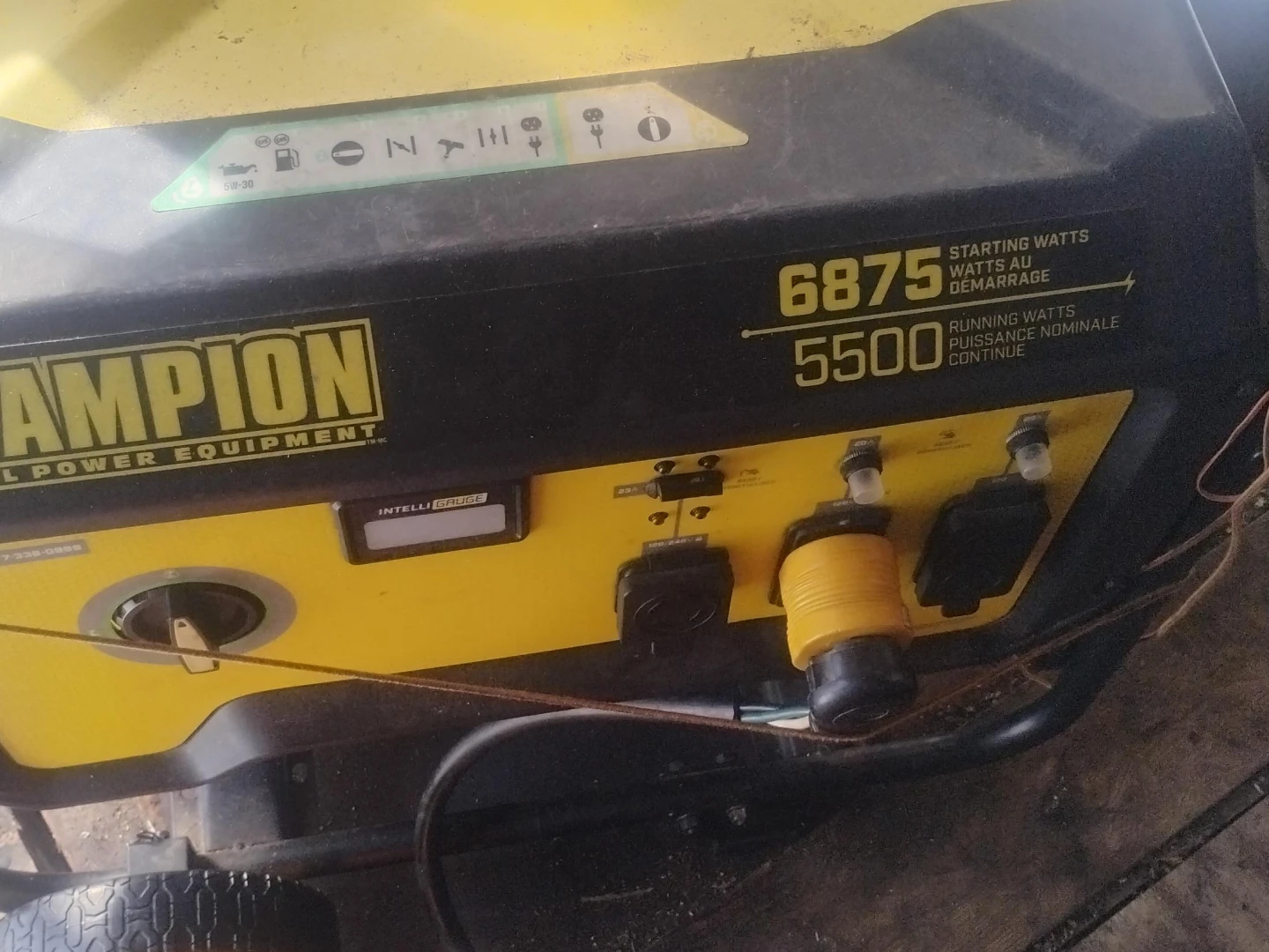 Champion 6875 Starting Watts 5500 Running Watts Generator