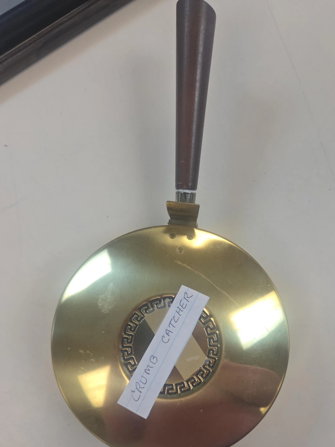 Brass Crumb Catcher with Wood Handle