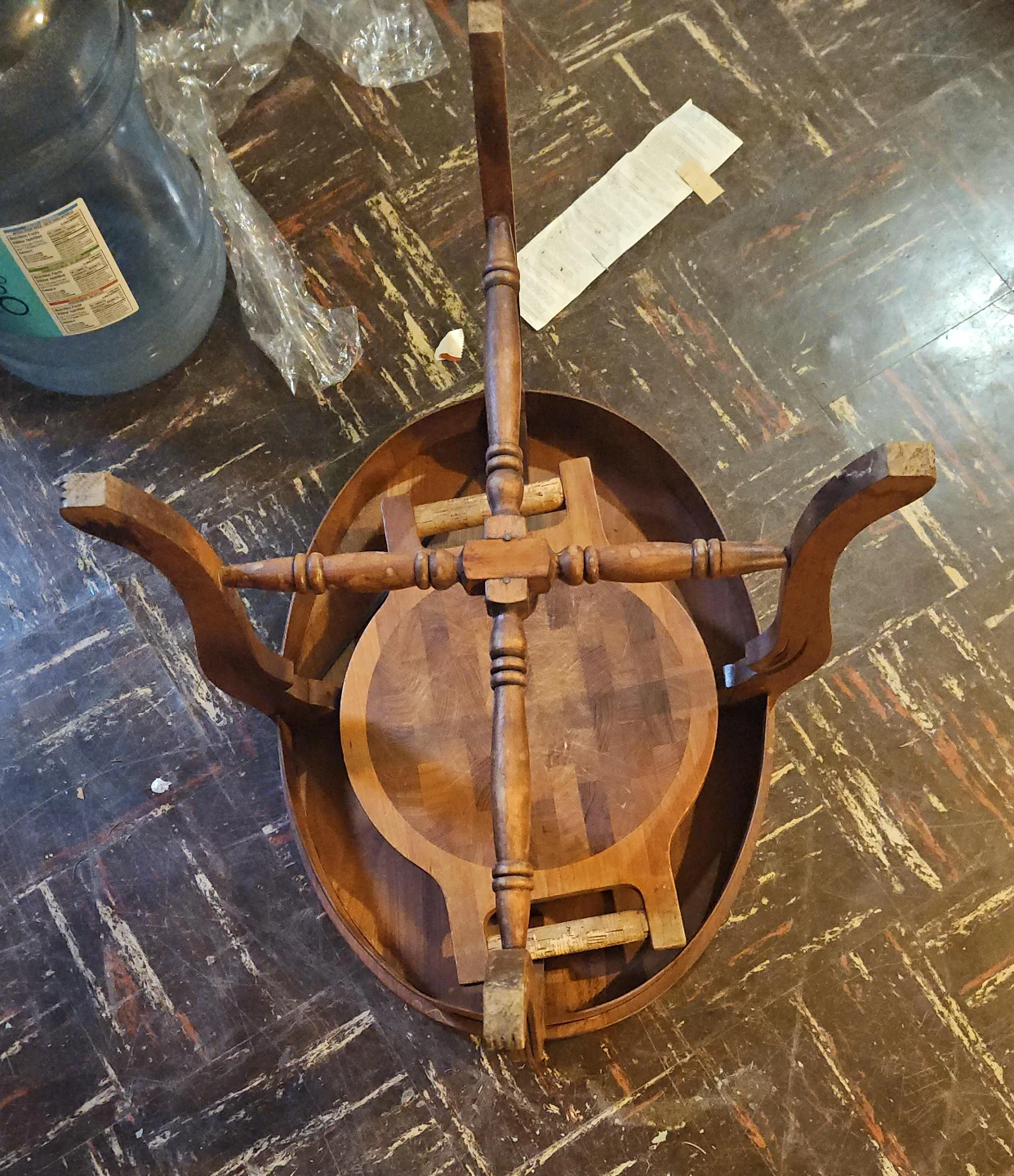 Wooden End Table with Cutting Board Top