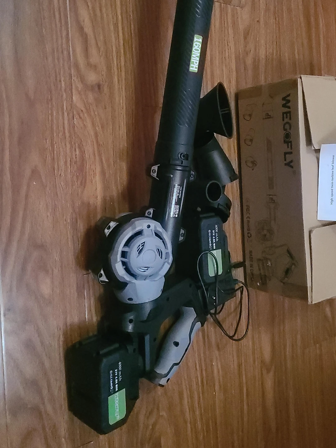 WEGOFLY 160 MPH Cordless Leaf Blower with 2 Batteries