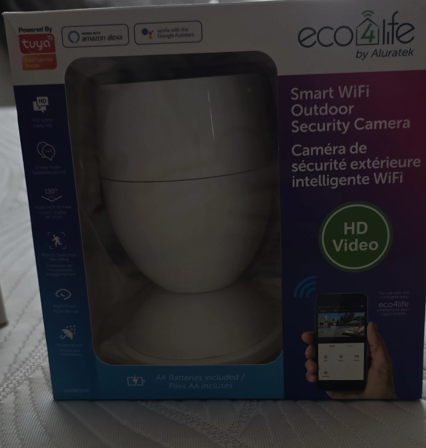 Eco4life Smart WiFi Outdoor Security Camera by Aluratek