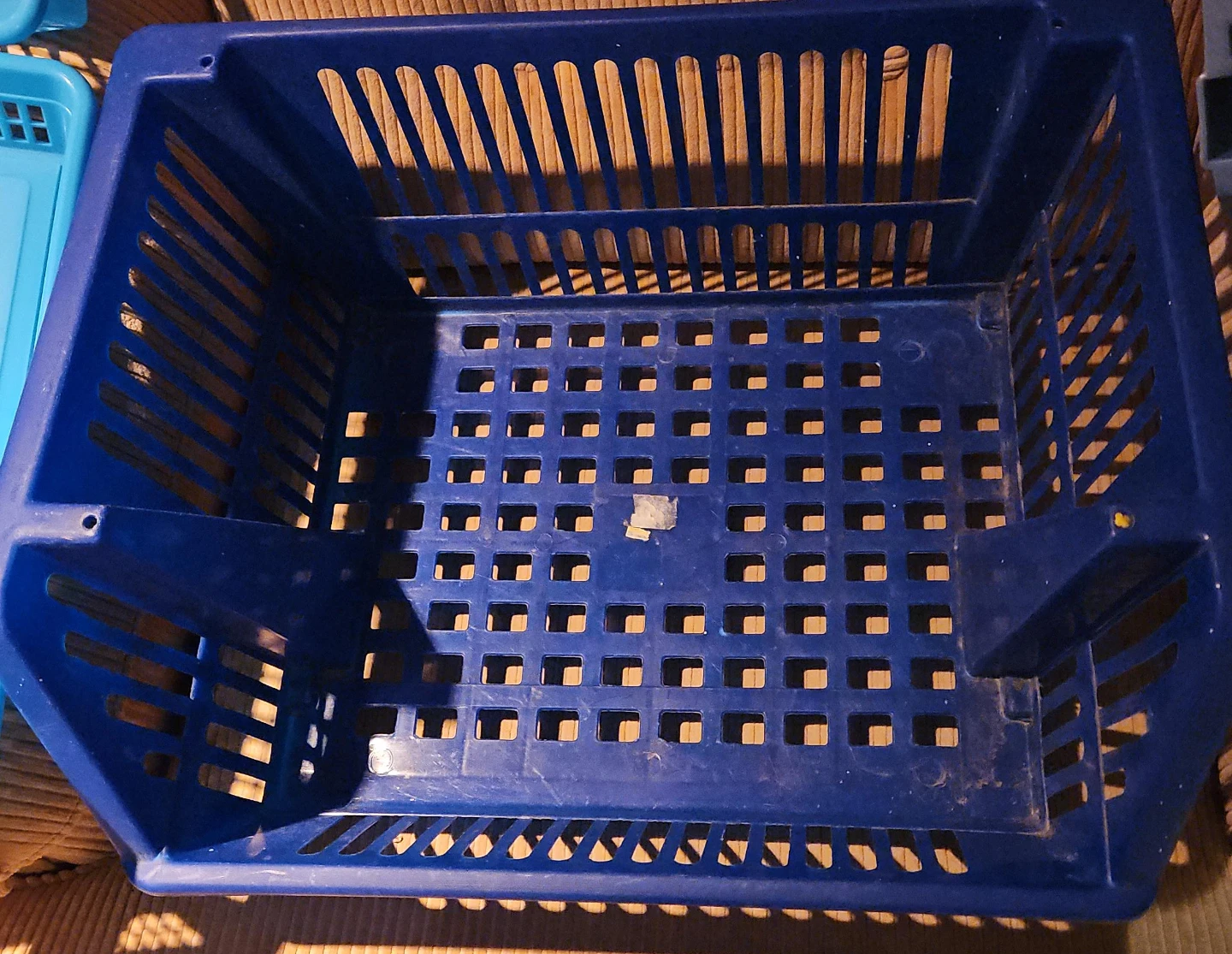 Blue Plastic Storage Basket