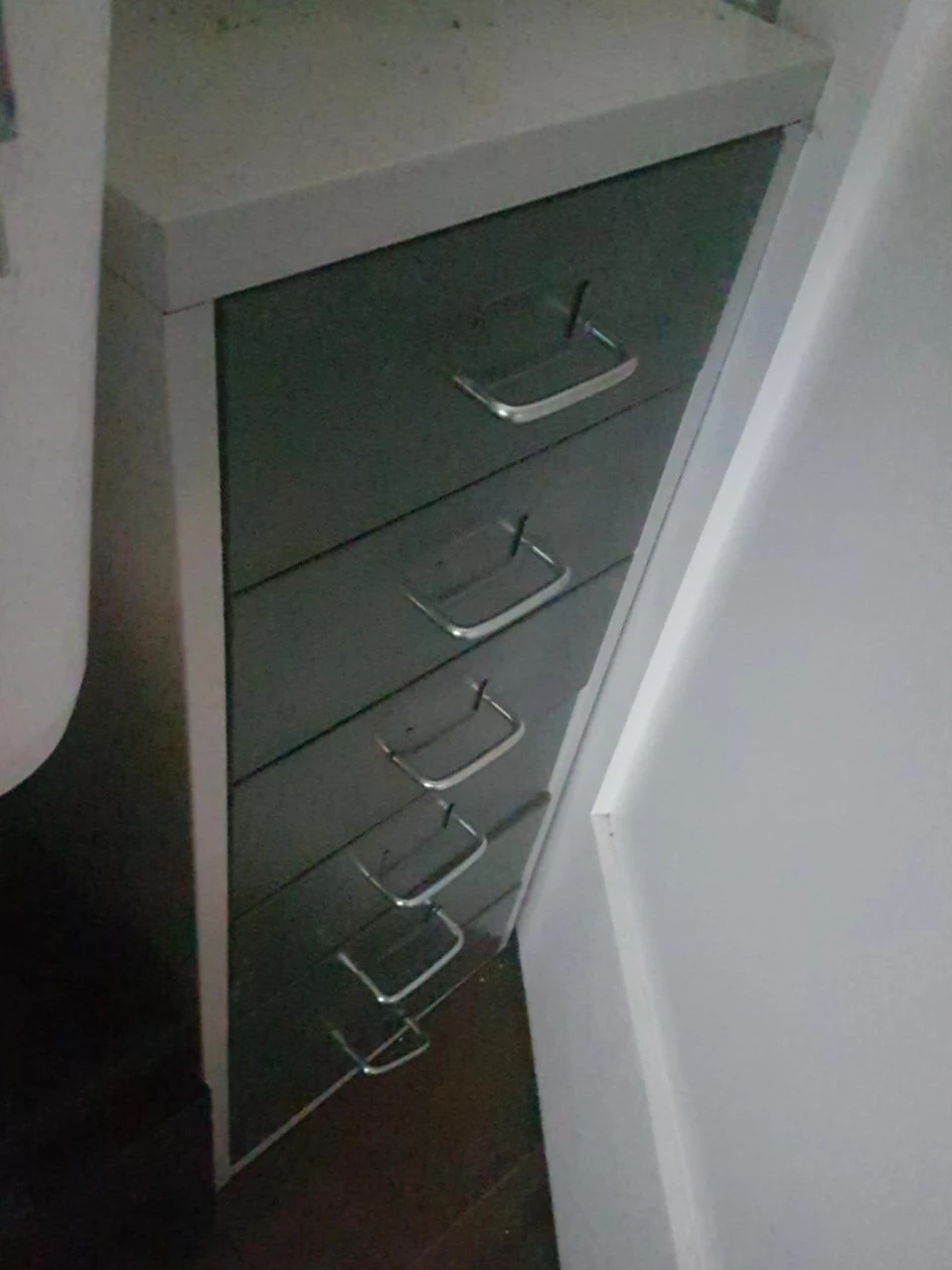 Grey 6-Drawer Metal Filing Cabinet