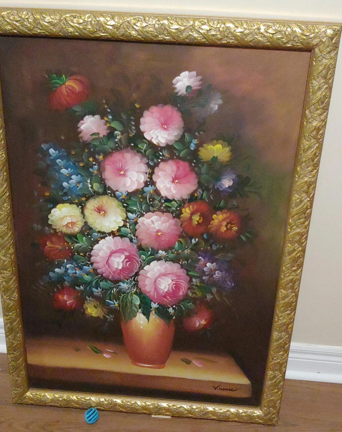 Vintage Floral Still Life Painting