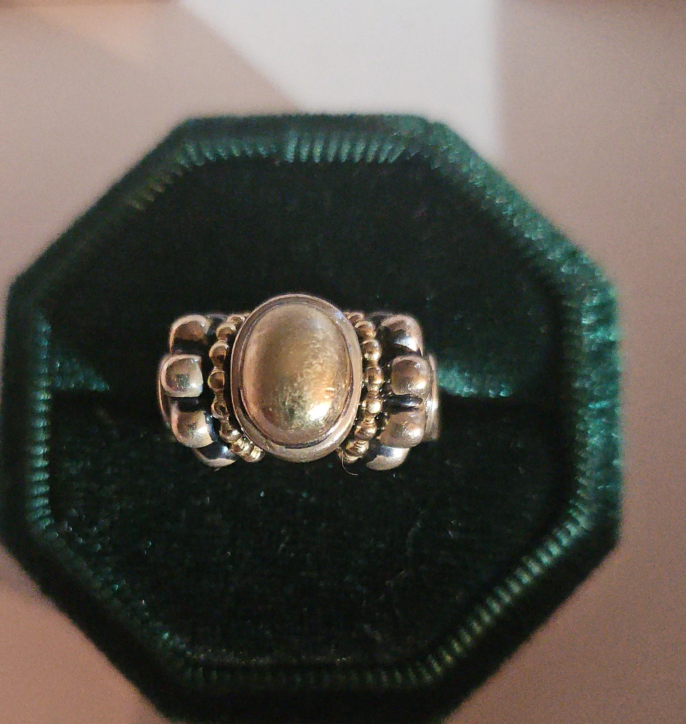 Silver and Gold Tone Statement Ring