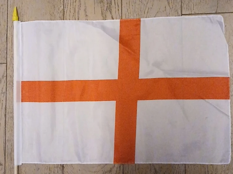 England Flag - White with Orange Cross