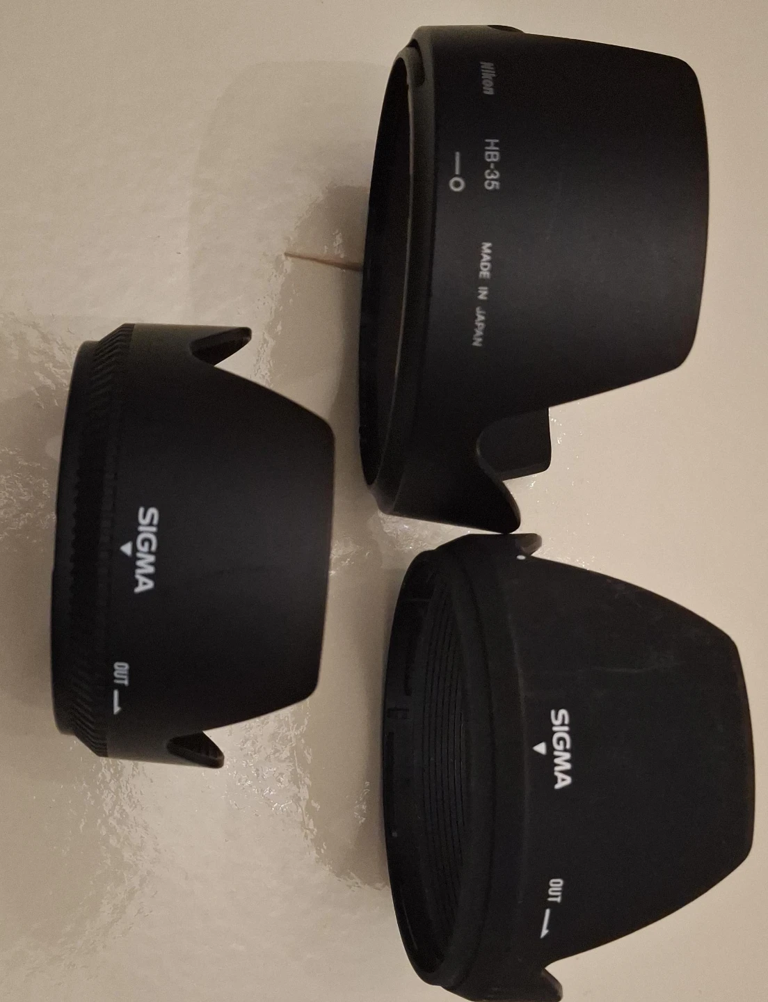 Nikon HB-35 & 2 Sigma Lens Hoods
