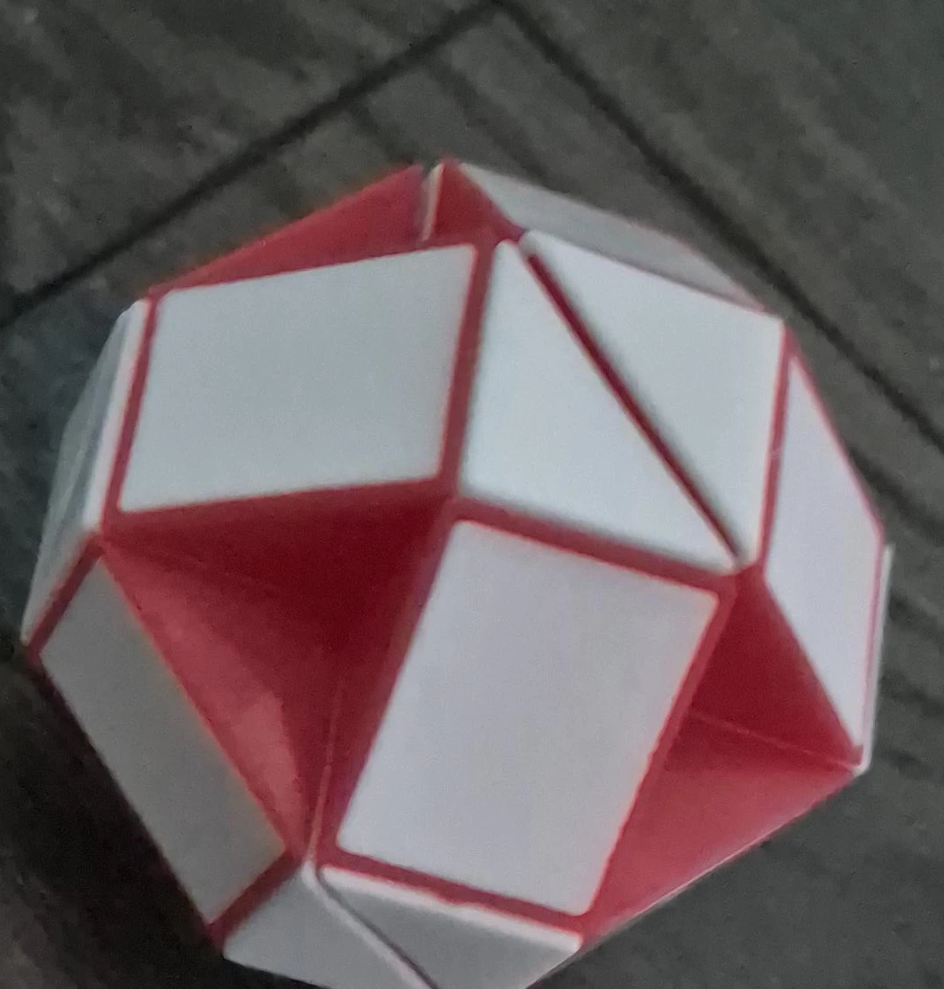 Red and White Snake Puzzle Toy
