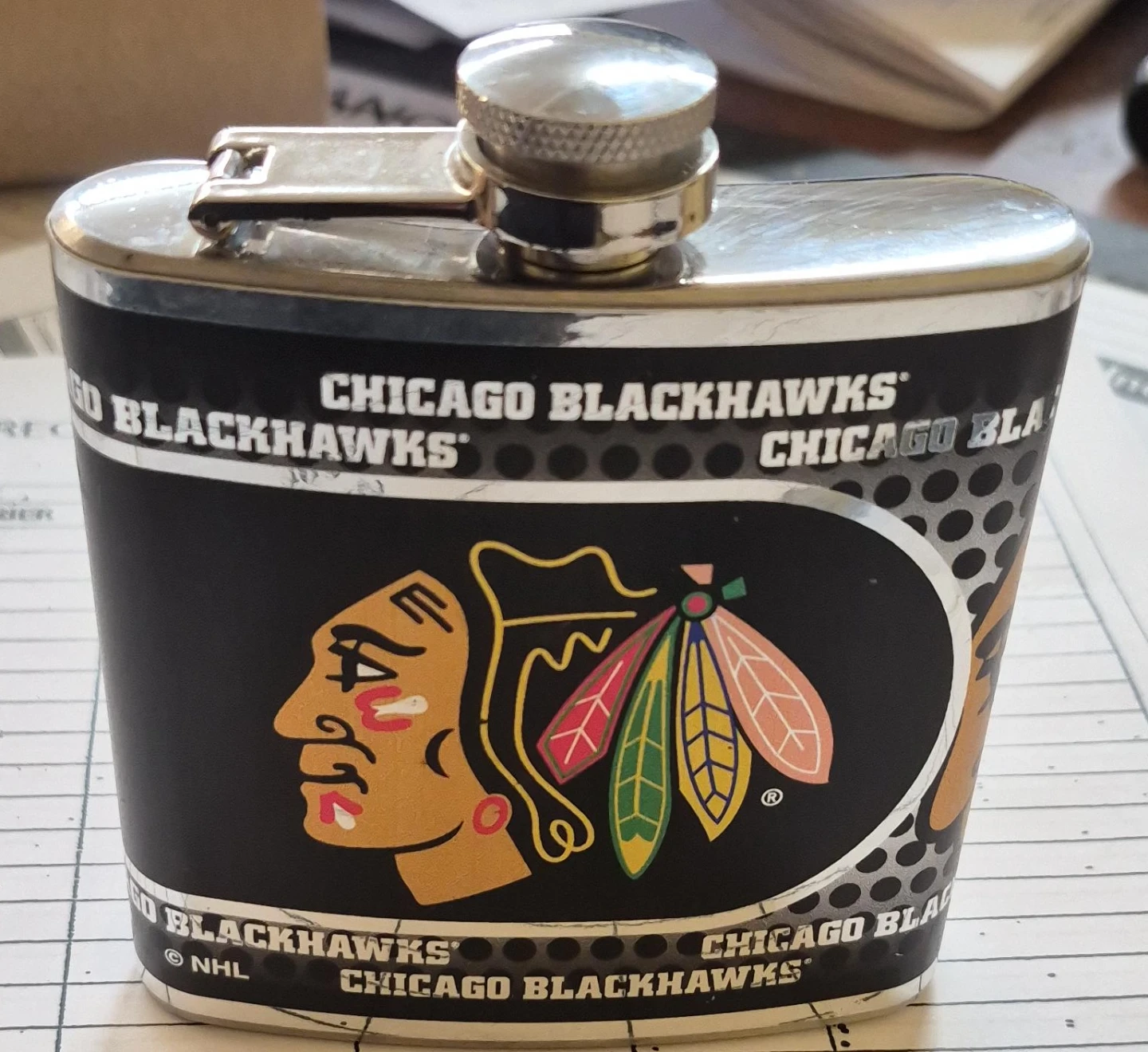 Chicago Blackhawks Flask