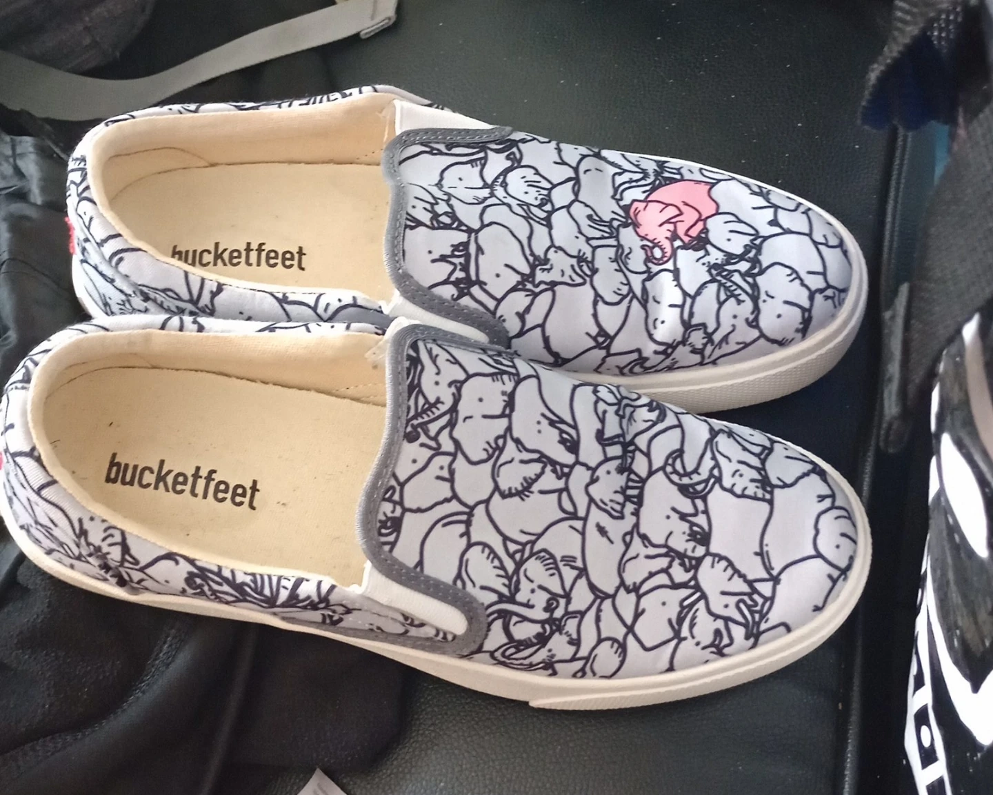 Bucketfeet Slip-On Shoes - Elephant Print