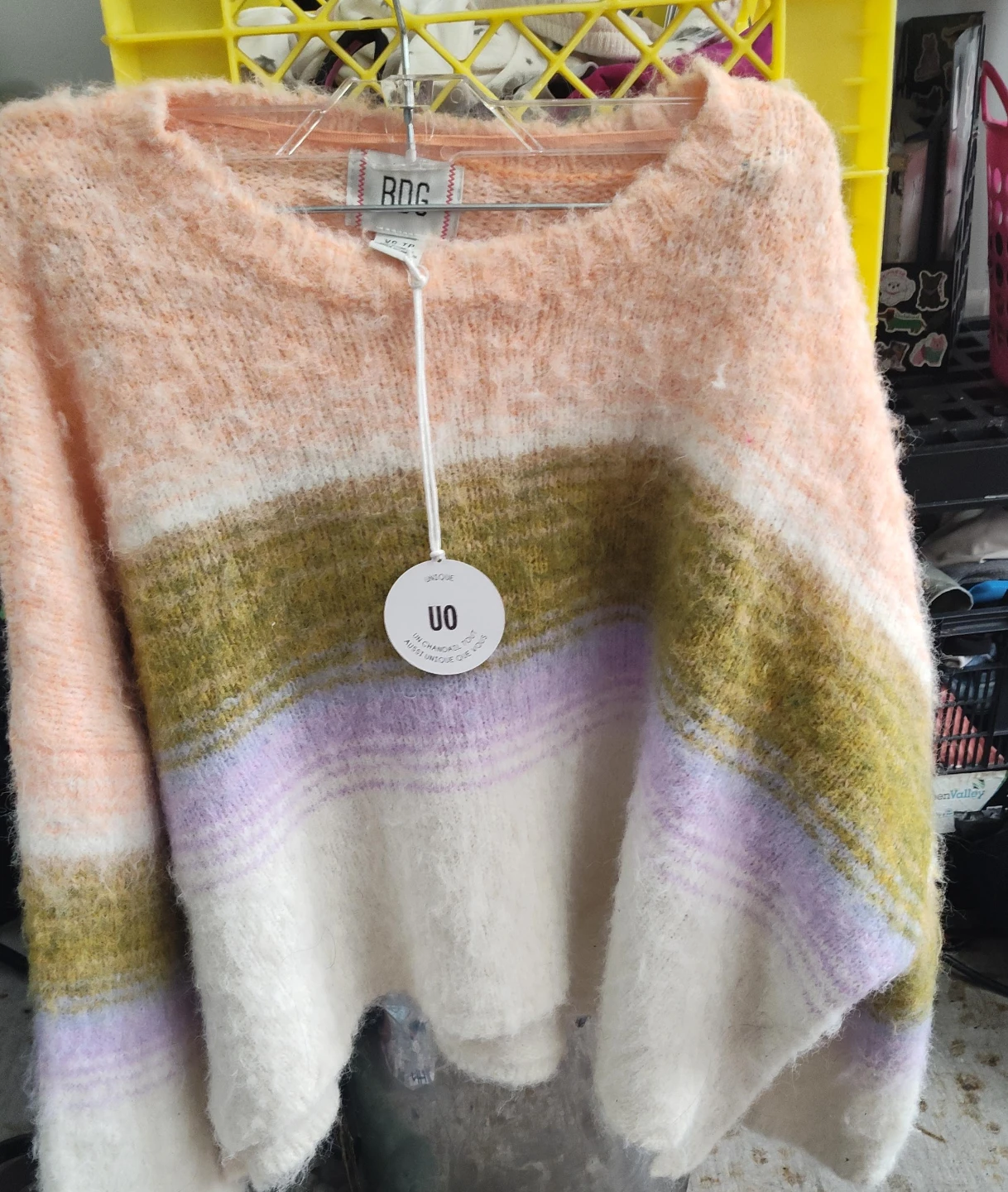 BDG UO Striped Fuzzy Sweater🌱