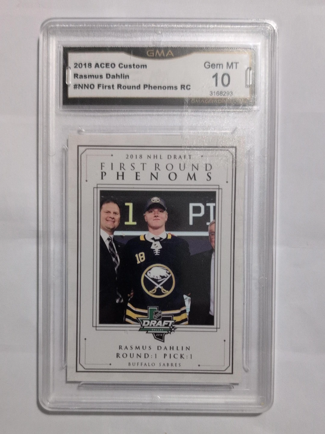Rasmus Dahlin 2018 ACEO Custom First Round Phenoms RC Card