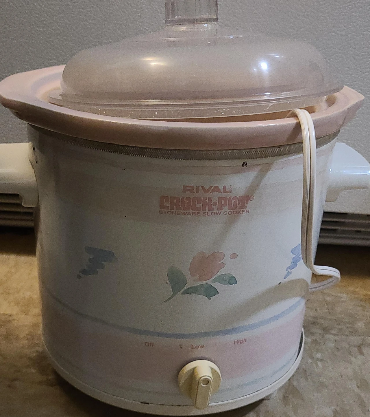 Rival Crock-Pot Stoneware Slow Cooker Floral Design