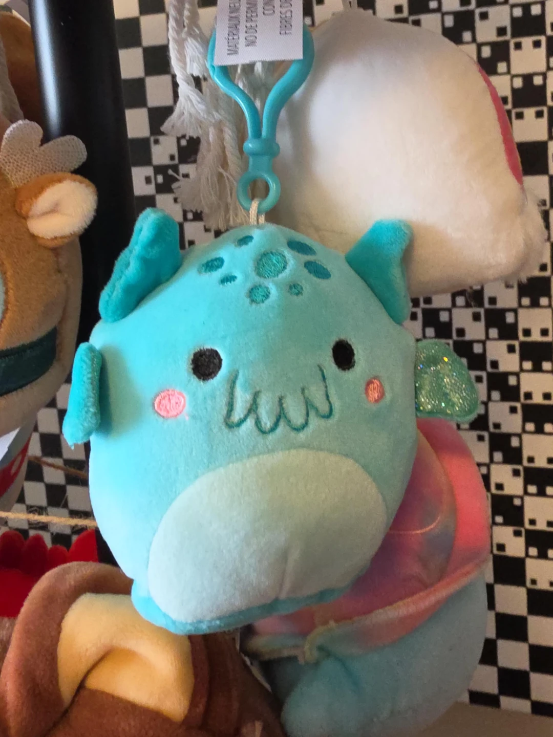 Blue Squishmallow Clip-On Plush
