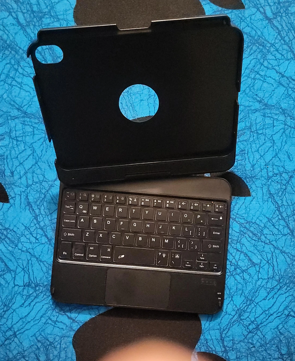 Black Tablet Case with Detachable Keyboard