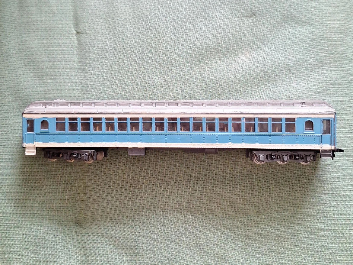 Blue Passenger Train Car Model
