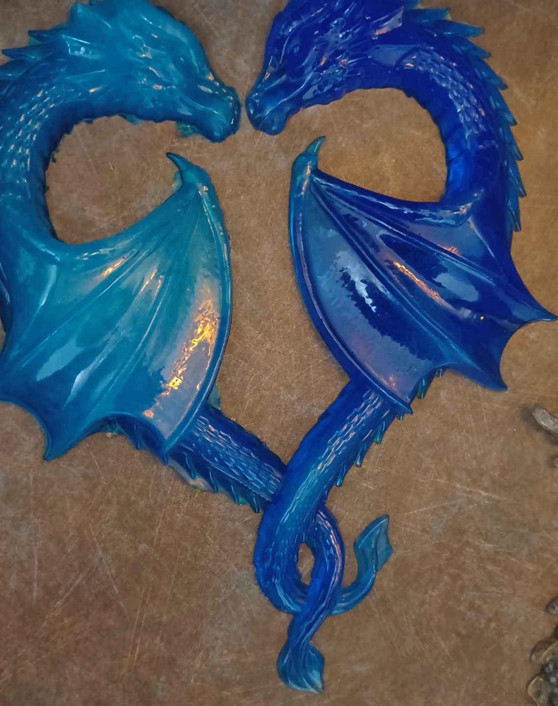 Blue Dragon Sculpture Set