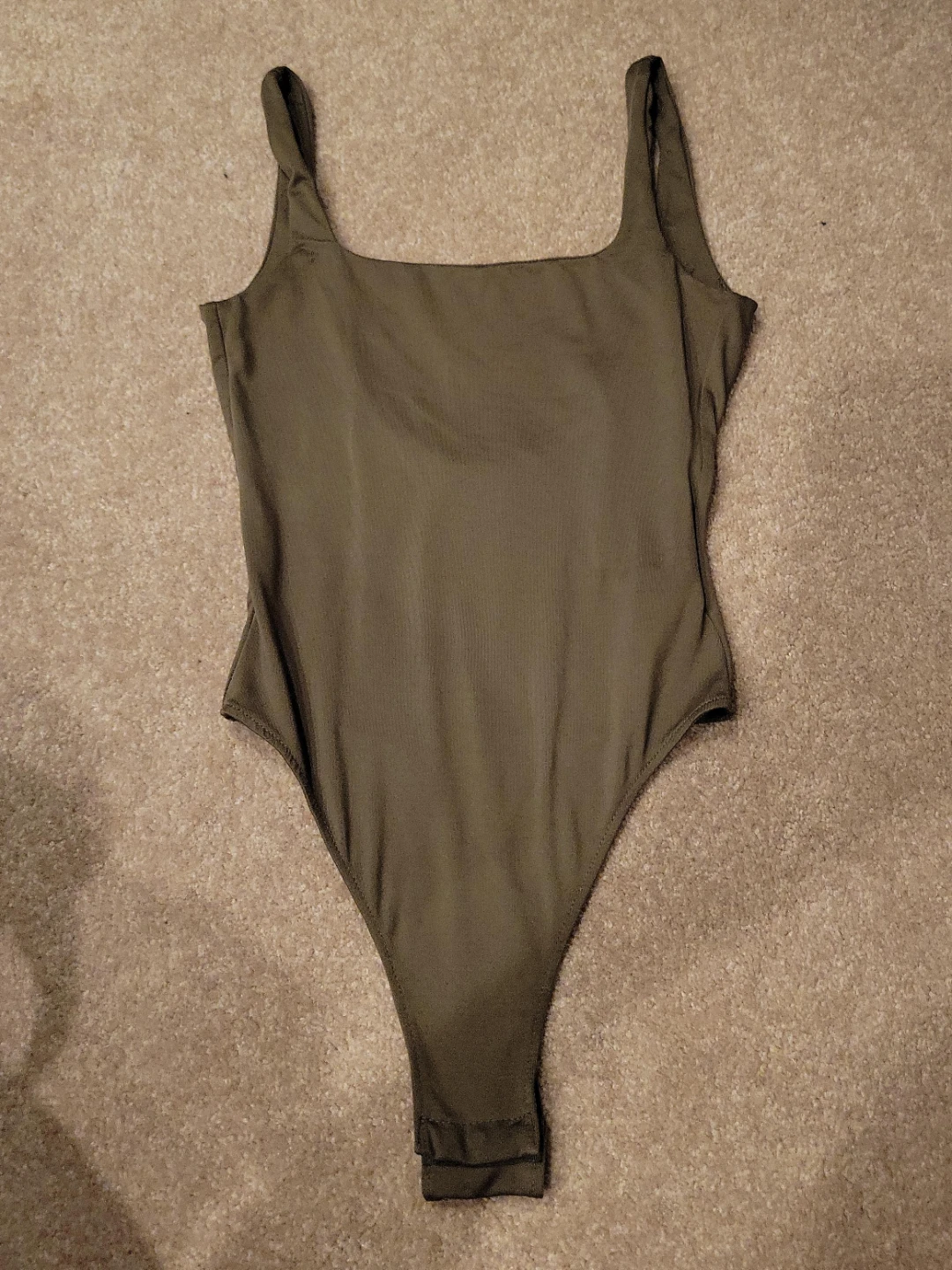 Divided Bodysuit - Olive Green - Size XS