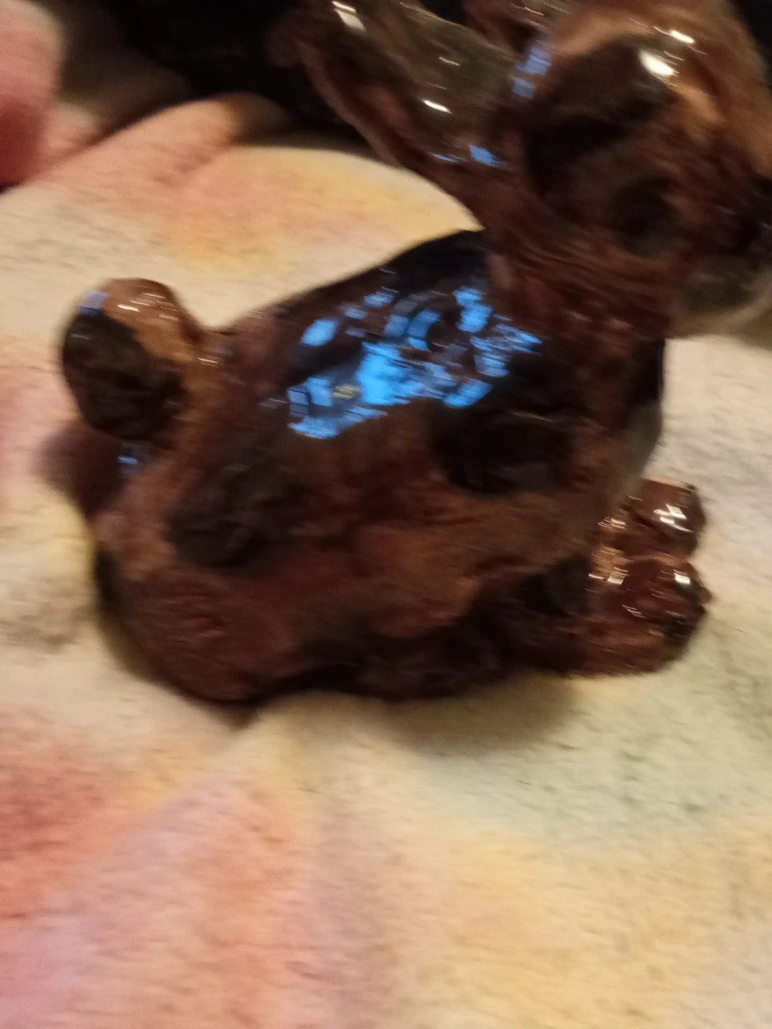 Brown Ceramic Bunny Figurine