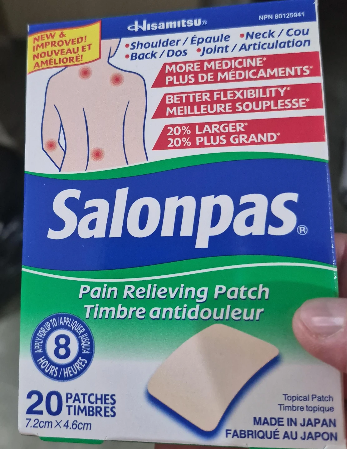 Salonpas Pain Relieving Patches (20 ct)