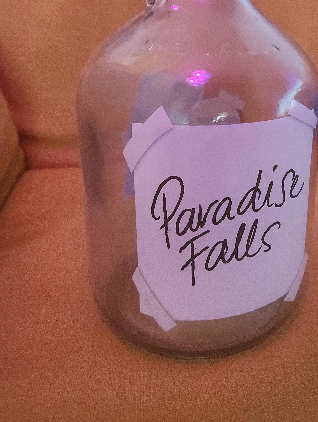 Paradise Falls Glass Bottle