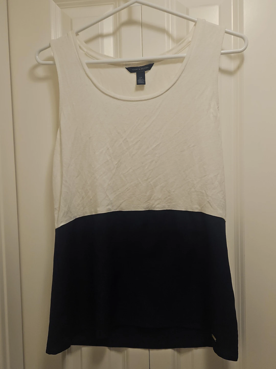 Tommy Hilfiger Sleeveless Tank Top - White/Navy