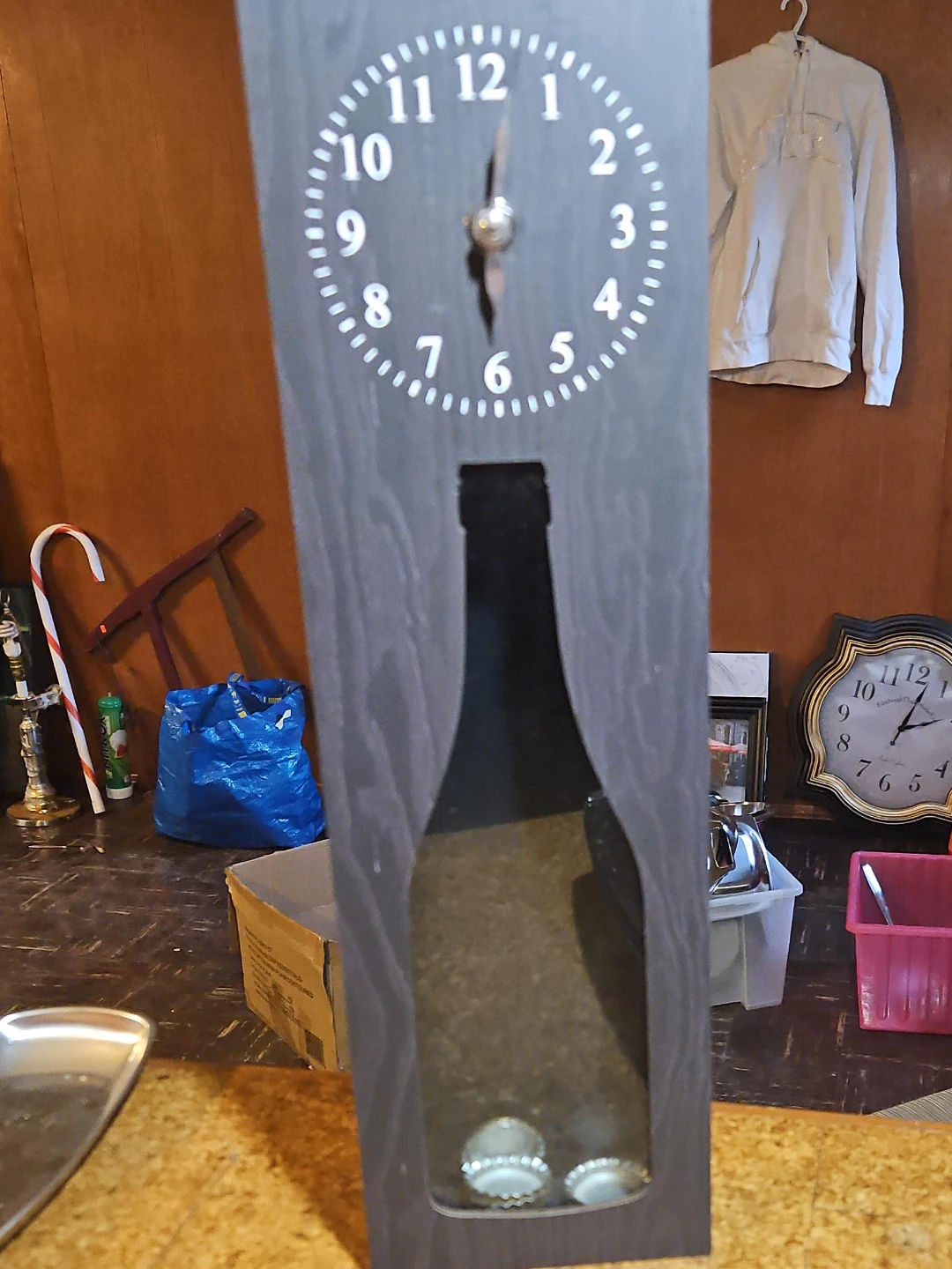 Bottle Shaped Wall Clock