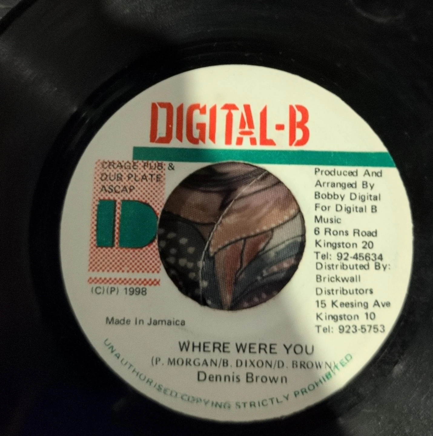 Digital-B Records - Where Were You by Dennis Brown (1998)
