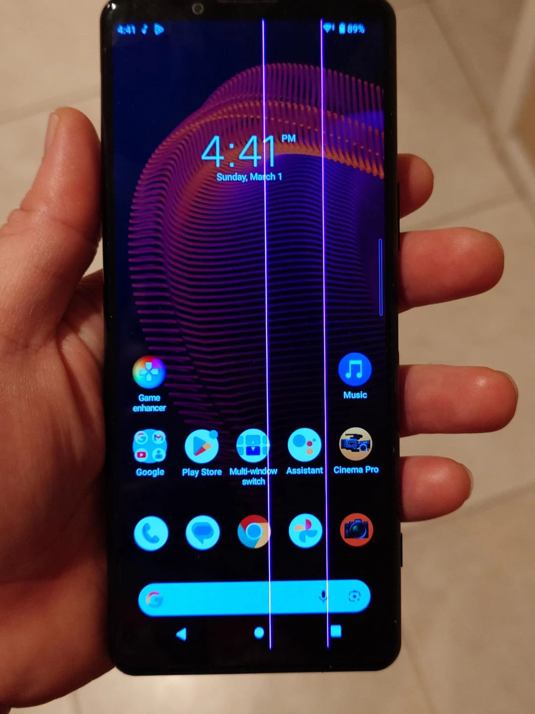 Sony Xperia 5III with screen damage