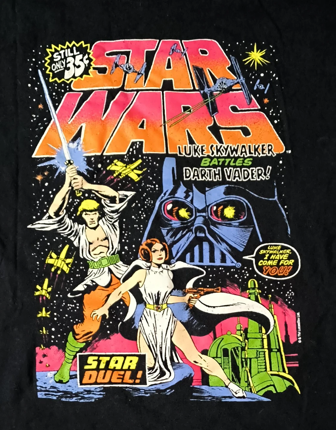 Star Wars Luke Skywalker Battles Darth Vader T-Shirt