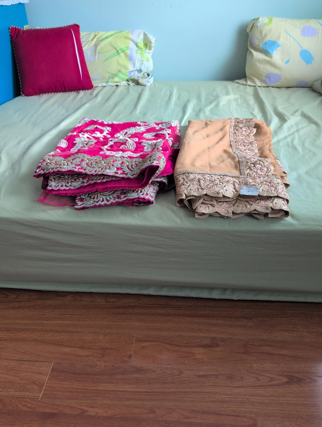 Pink and Peach Embroidered Sarees only saree