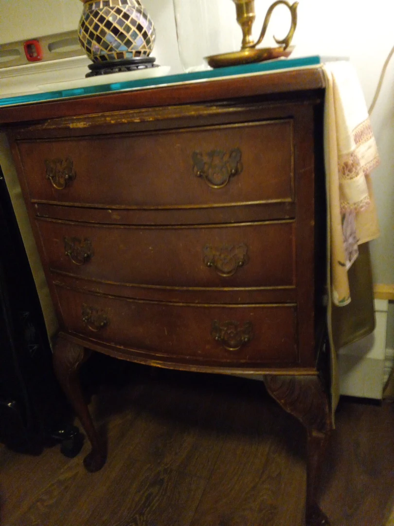 Antique Wooden Dresser with 3 Drawers