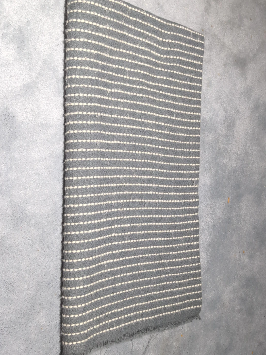 Grey Striped Area Blanket